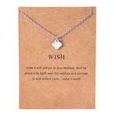 Fashion Silver Four-leaf Clover Necklace Stainless Steel Cloud Pendant Necklaces Chokers For Women Girls